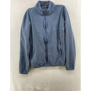 Uniqlo Jacket Women's Sz XS Blue Fleece Full-Zip Turtle Neck Side Pockets